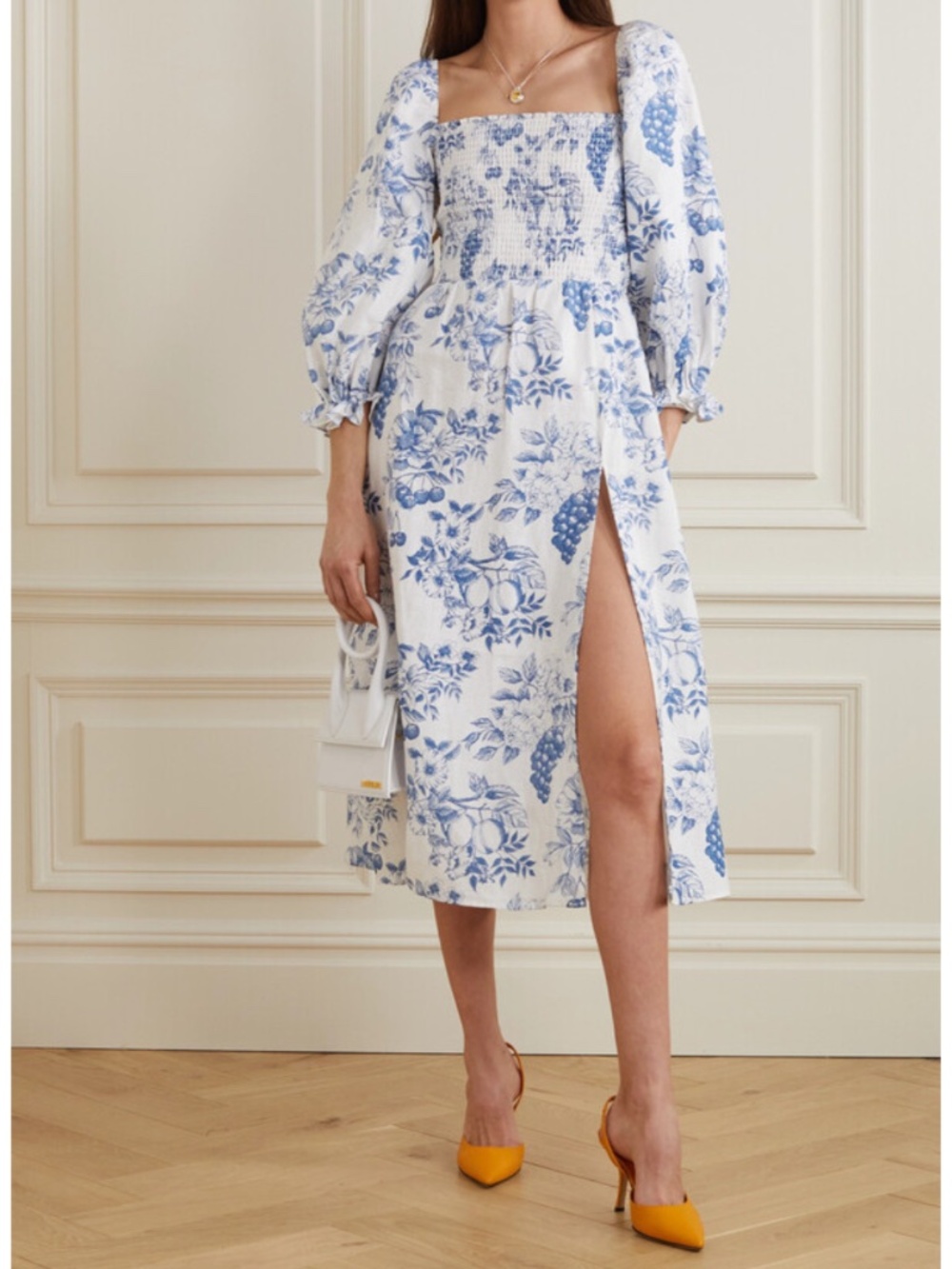 NEW Reformation Gitane Linen Dress Corsica Small